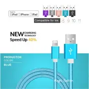 3 X USB Data Charging Cable Braided Charger Cord For Apple iPhone iPad