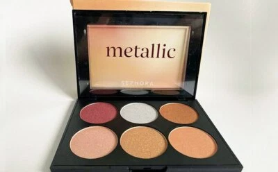 SEPHORA COLLECTION METALLIC PIGMENT FACE PALETTE 6x0.12 oz NEW IN BOX