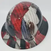 New Full Brim Vented Hard Hat Custom Hydro Dipped Mexico Flag Carbon Fiber