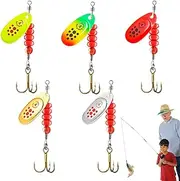 Small Spinner Baits - Bass Trout Hard Metal Spinner Baits Kit,Lightweight Gear Set with Bright Colors in a Box for Sea Lake Water Fishing Men Fisherman