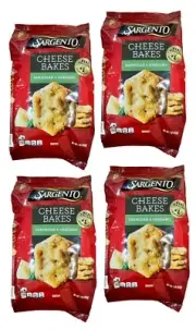 4-PACK Sargento Cheese Bakes Parmesan & Oregano Crackers, 1 Lb each bag