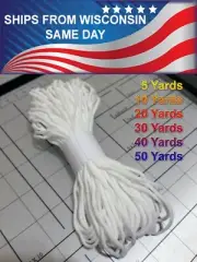 3mm (1/8'') Round Elastic Band Cord Sewing For DIY Face Masks 10-50 YARDS