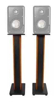 (2) 36" Bookshelf Speaker Stands For Polk Audio S15 Bookshelf Speakers
