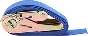 Heavy Duty Tie Down Cargoes Strap Secure Buckle Closure Adjustable Blue Nylon Webbing