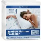 Bamboo Mattress Protector Mattress Encasement Bed Bug Proof Waterproof Cover Pad