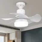 Quiet Ceiling Fan with LED Light 5 Blades LED Bulb Ceiling Fan 3 Colors Dimmable