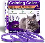 4 Pack Calming Collar for Cats – Pheromone Cat Calming Collar Cat Anxiety Relief and Stress – Adjustable Water Resistant Breakaway Calming Collars Natural Ingredients Pheromones Rapid Effect