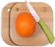 Home Mini Cutting Board Small Fruit Cutting Board Solid Bamboo Wood Board for Baby Infant dormitoryＩSet of 2