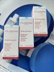 3x CLARINS Hydra-Essentiel Moisturizing Reviving Eye Mask ~ 0.1 oz /5ml x3=15ml