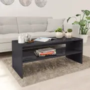 Coffee Table High Gloss Grey 100x40x40 cm Engineered Wood vidaXL