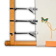 Needle minder and Cross stitch side tensioners for scroll frames Set of 8 Cli...