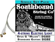 Electric Light 4-String Cigar Box Guitar Strings - Open G/Open D/Standard Tunings