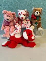 BEANIE BABIES BUNDLE OF 4, SUGAR-PIE, SMITTEN, HEARTTHROB, ALWAYS, NEW, W/ TAGS