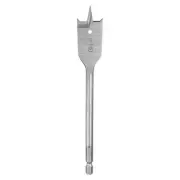 Spade Drill Bit 7/8" Paddle Flat Bits Wood Hole Cutter Silver Tone