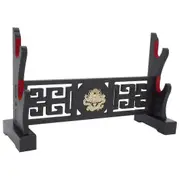 Padded Sword Stand Display Velvet Protect Sword Rack for Katana Genji Japanese Templar Sword Stand -Dragon Black