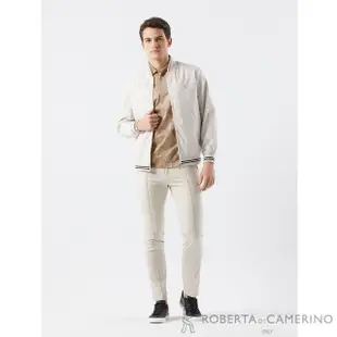 【ROBERTA 諾貝達】男款 素色高級質感飛行外套-白(天絲材質)