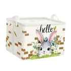 Easter Rabbit Kid Storage Basket Boy Girl Gift Toy Box Spring Flower Baby