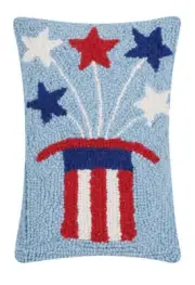 Peking Handicraft - July Fourth Hat 8x12" Pillow - 30GY1365C12OB