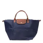 舊款式 有折扣 全新正品 法國 LONGCHAMP 國民包 短把M號 L1623089 566 海軍藍 尼龍水餃包