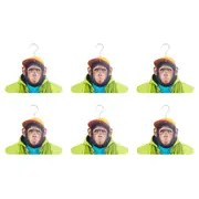 6PK Annabel Trends Zoo Portrait Coat Hanger/Hook Animal Clothes Organiser Chimp