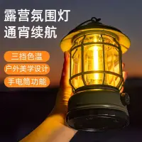 在飛比找樂天市場購物網優惠-復古露營燈戶外燈照明馬燈超長續航野營燈充電氛圍燈戶外露營燈