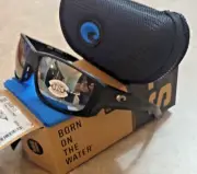 Costa Del Mar Tuna Alley PRO Black / Grey Silver Mirror Polarized Glass 580G
