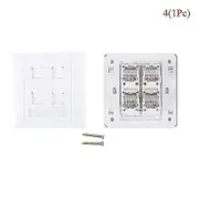 86 Type Computer Socket Panel Cat5e Network Module Rj45 Interface Outlet 4(Four ports)