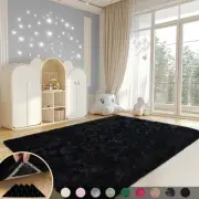 Black Rugs for Living Room, 4x6 Feet Large Fluffy Area Rugs for Bedroom, Soft...