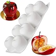 FRISGO Shape Decorating Tools Bakeware French Dessert Cake Baking Cupcake Silicone Mousse Mold (Apple), White
