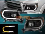 2005-2011 Toyota Tacoma Switchback LED Bar Black Projector Headlights NEW (for: Toyota)