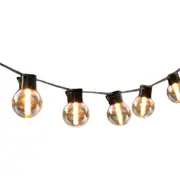 Solar Powered LED String Lights - 20 Bulb Waterproof Outdoor Decorative Lighting