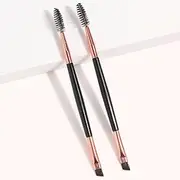 2 Pieces Duo Eyebrow Brush ANG Eye Brow Brush and Spoolie Brush Eyelash Brush for ing ANG Eyebrow Assorted Color 4