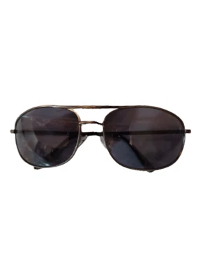 Black/Grey Men's Circled Tinted Grey/Black Sunglasses 100% UVA/UVB Protection