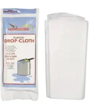 Homework Plastic Drop Cloth 9x12 Feet
