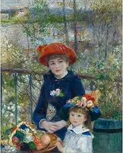 ARTICULOZY Giclee Print Rolled - Renoir - Two sisters on the terrace 2-24x18 Inch Canvas Wall Decor Art Print