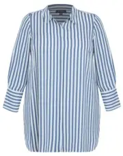 AUTOGRAPH Blue Long Sleeve Button Up Blouse Womens Size 14