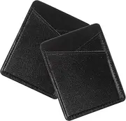 Angoily 2pcs Mobile Phone Sticker Card Case Cash Wallaroo Card Holder Wallet Holders Card Wallet Pocket Wallet Phone Case Wallet Stands Money Clip Cardholder Chain Black Pu