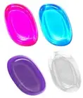 High-quality Soft Jelly Silicone Powder Puff Set For Makeup Leaf Drop Shape Easy