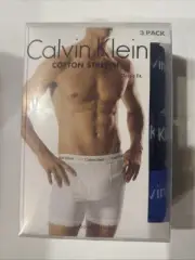 Calvin Klein Men Cotton Stretch Classic Fit Boxer Briefs 3 Pack L NWT