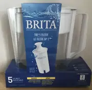 Brita 5 Cup Filter Pitcher White NEW