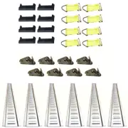 30-Piece E-Track Tie-Down Kit (6) 5' E-Track-8 End Caps-8 Tie Straps-8 O Rings