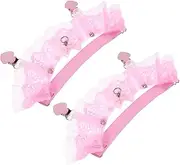 [TEMPNAP] Lace Leg Ring for Bride 2 Pcs Garter Belts Wedding Garter Set Comfortable Fit for Ladies Pink