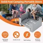 95x75mm Solid Alcohol Fuel Outdoor Army Camping Folding Portable Pocket Stove