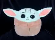 Squishmallows Baby Yoda Star Wars Grogu Mandalorian The Child Plush Toy 10"