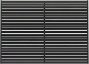 Aluminium Slat Privacy Fence Panel - Horizontal 2.4 x 1.8m / Black