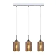ESPEJO Pendant Lamp Light Interior ES x 3 72W Copper Glass Oblong Square Base