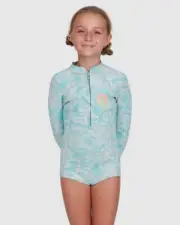 BNWT BILLABONG KIDS GIRL SALT ISLAND BLUE SPRINGSUIT WETSUIT SIZE 2 RRP $159.99