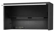 SP Tools SP44730 - 59" USA Sumo Series Wide Power Top Hutch - Shelf, Pegboard, Light - Black/Chrome