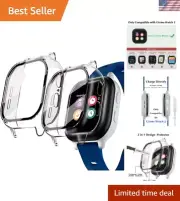 All-in-One Protective Case & Screen Protector for Verizon Gizmo Watch 2 (Clear)