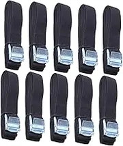 iplusmile 10 Pcs Cargo Straps Buckle Car Tie Down Straps for Trailers Wire Ratchet Holder Hooks Kayak Carrier Strap Winch Cable Clamp Moving Straps Cord Luggage Straps Lashing Straps Black